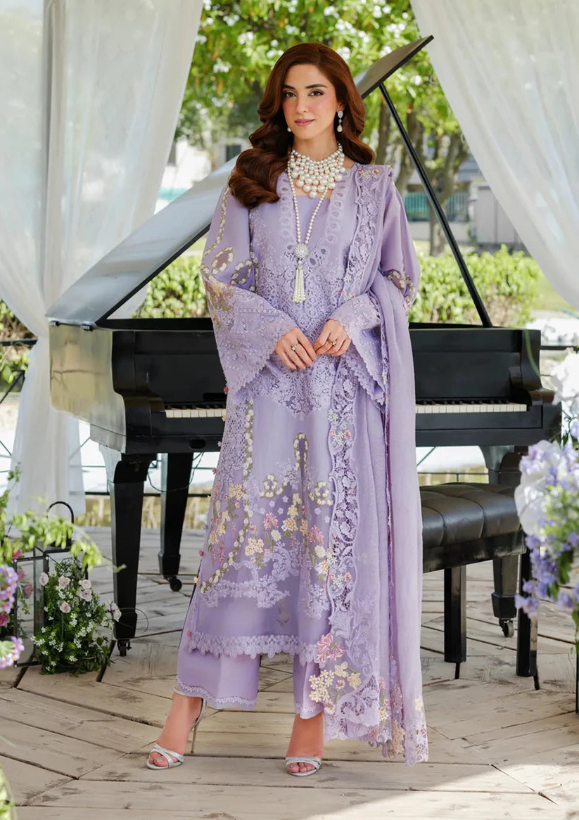 3 Piece - Embroidered Lawn Suit With Chiffon Emb Dupatta  party wear