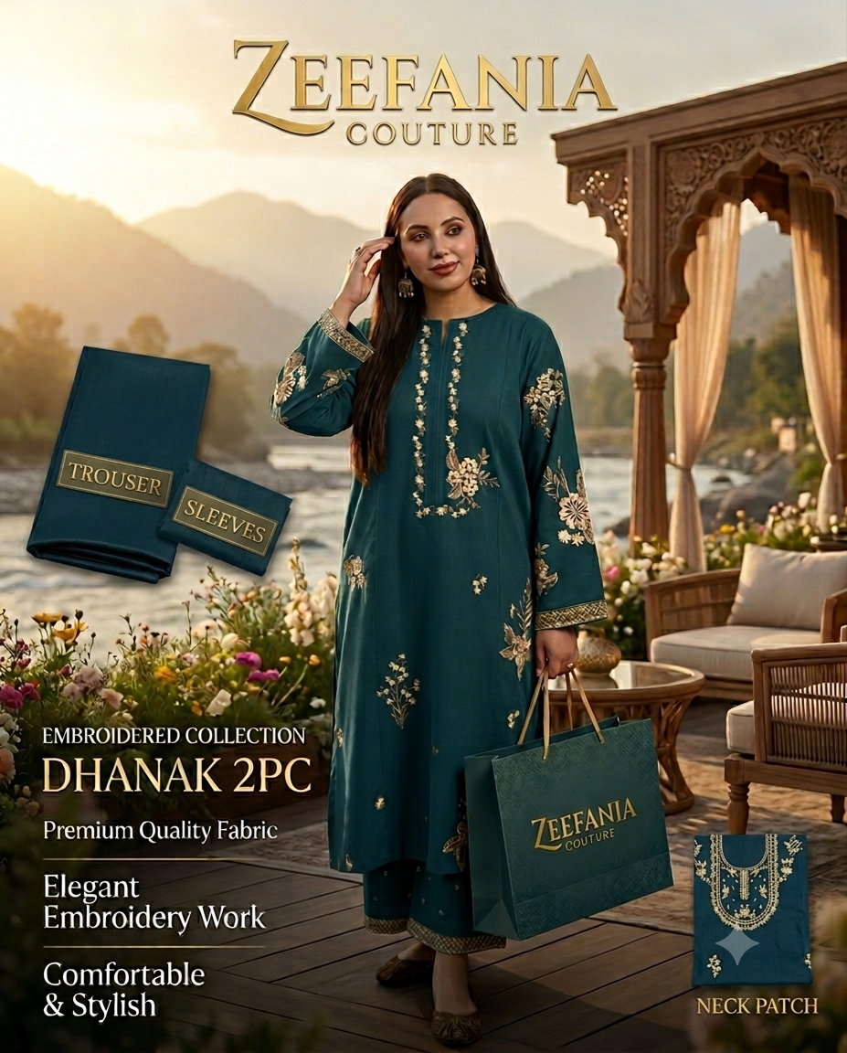 Zeefania Couture 2PC Dhanak Embroidery Collection