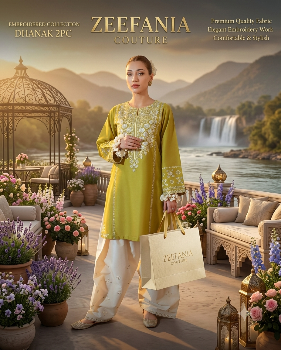 Zeefania Couture 2PC Dhanak Embroidery Collection