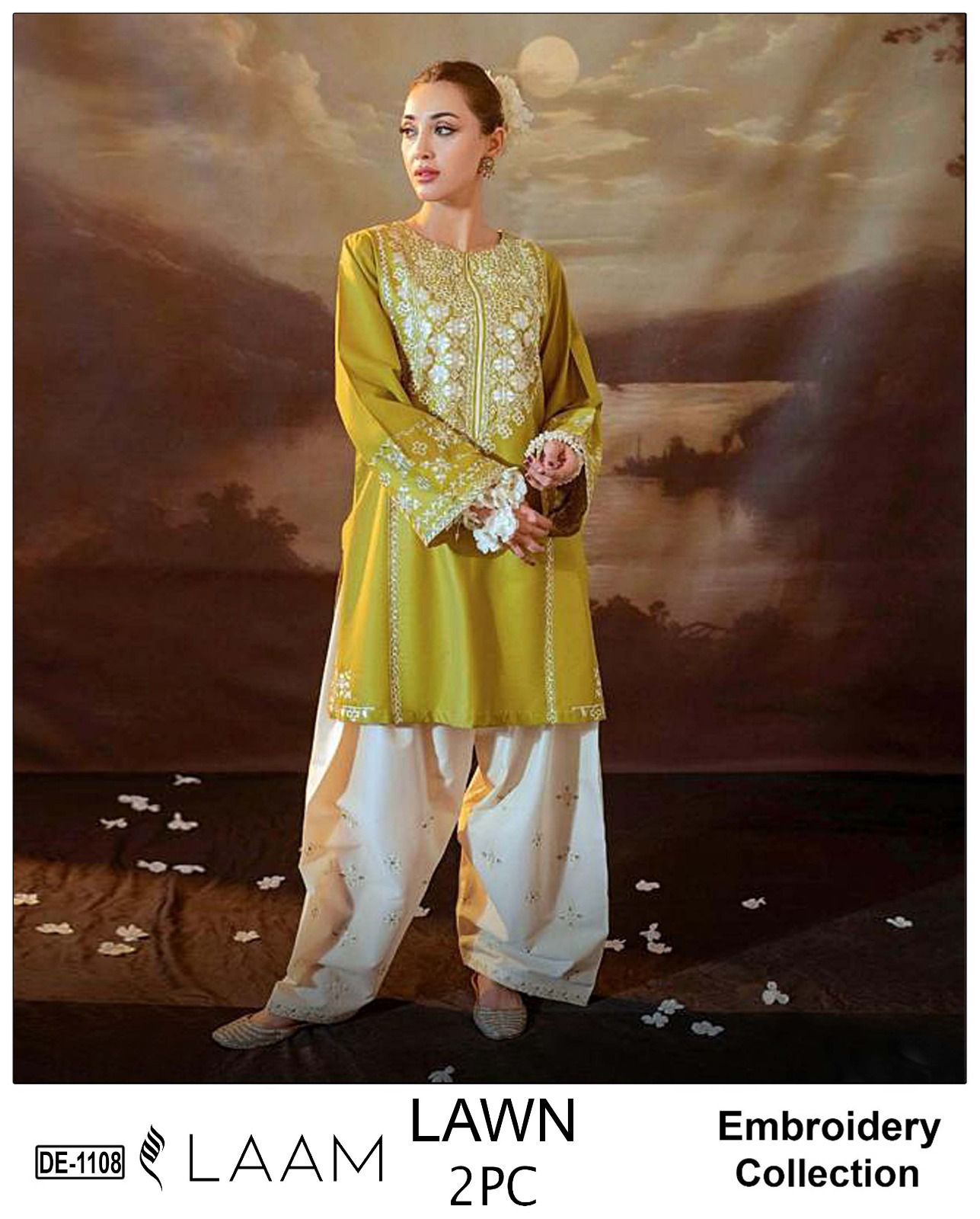 2PC Embroidery Collection modern aur graceful look