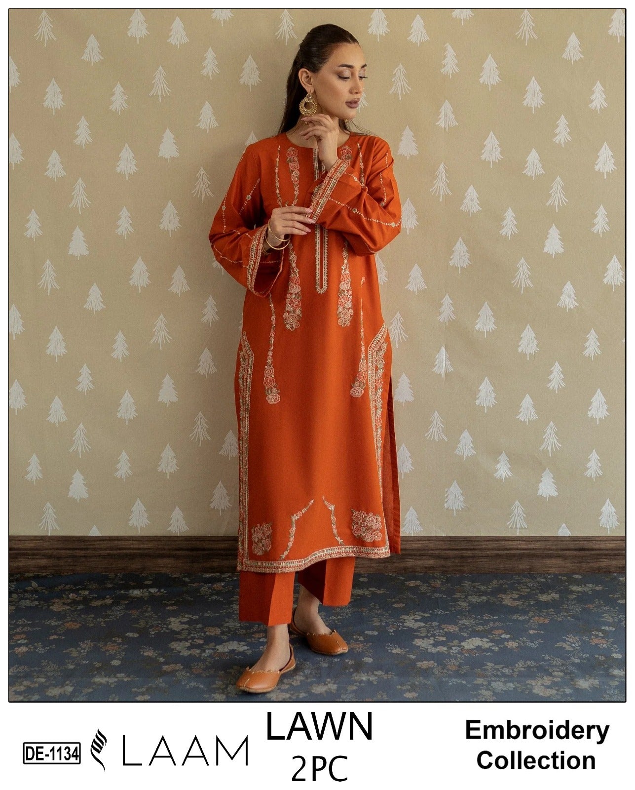 2PC Embroidery Collection modern aur graceful look