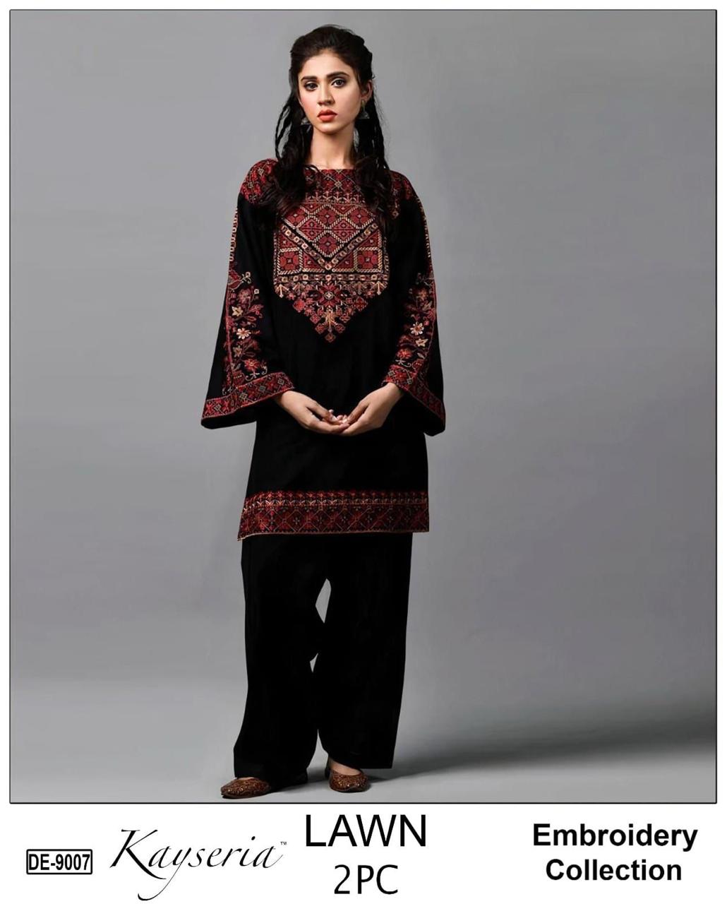2pc Embroidered &nbsp;Lawn Unstitched Summer Dress