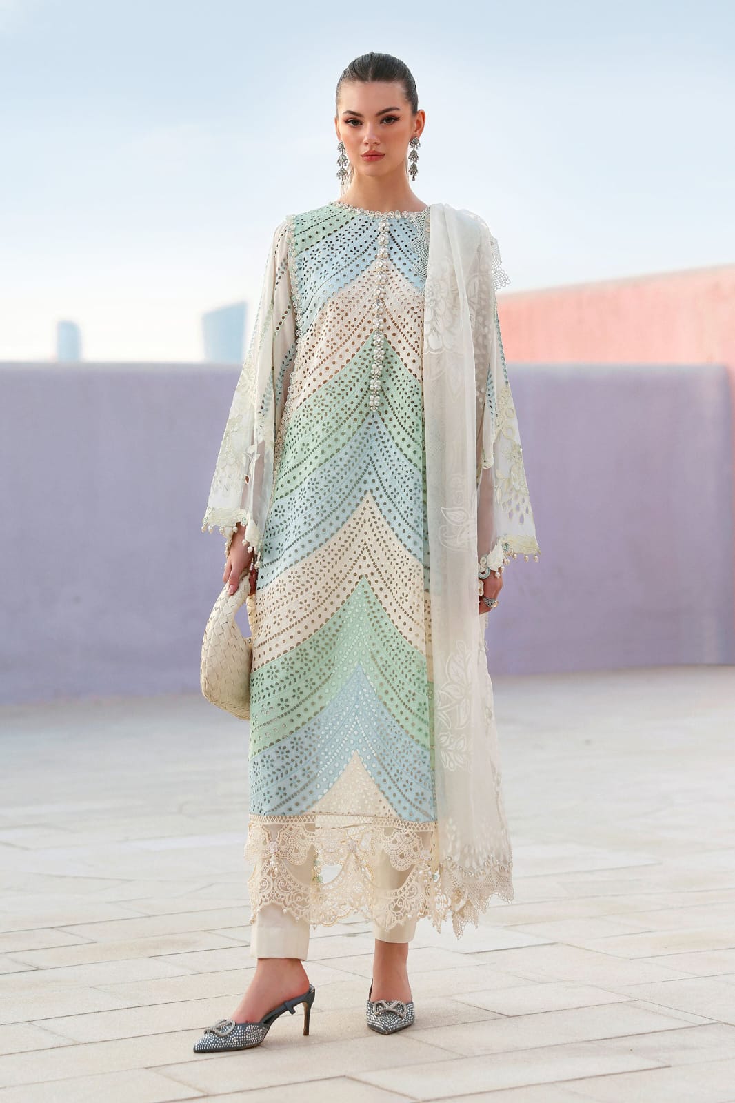 3PC Embroidered Unstitched Lawn Suit |